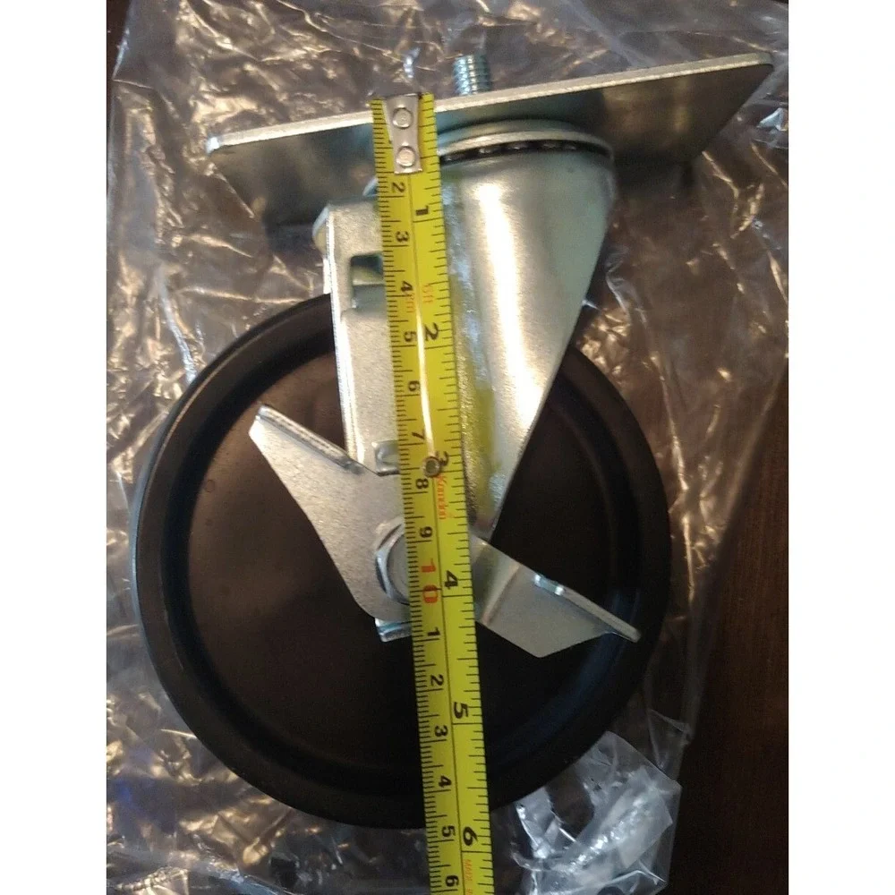Stem Caster Wheels 5 Inch Swivel Casters with Safety Dual Locking Heavy Duty